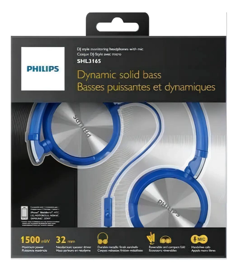 AURICULAR CON MICROFONO Y ULTRA BASS SHL3165BL - 2