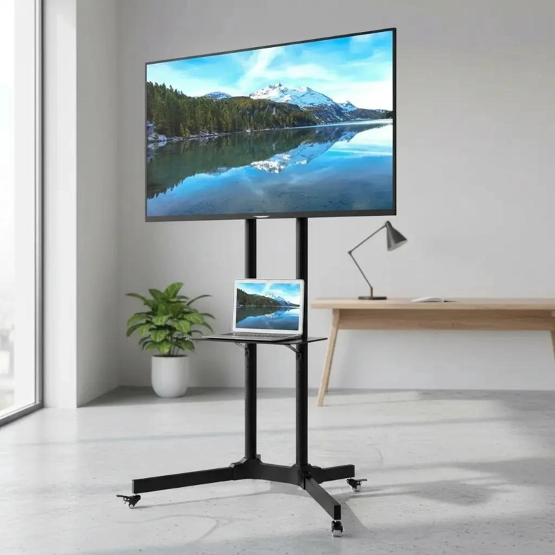 SOPORTE MOVIL PARA TV 32 A 70 PULGADAS CON RUEDAS - 4