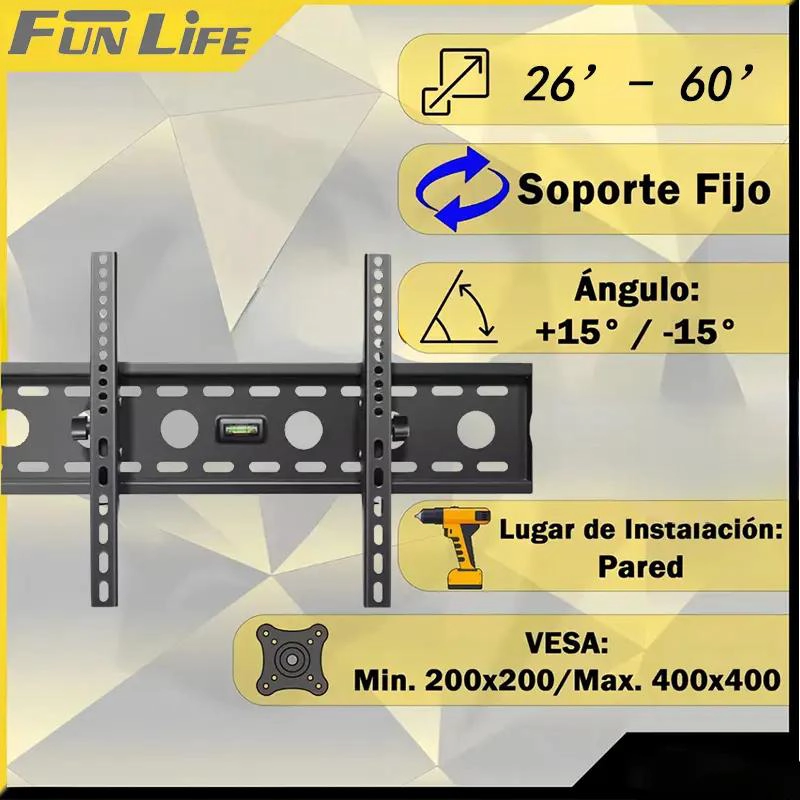 SOPORTE INCLINABLE PARA TV DE 26 A 60 PULGADAS - 5