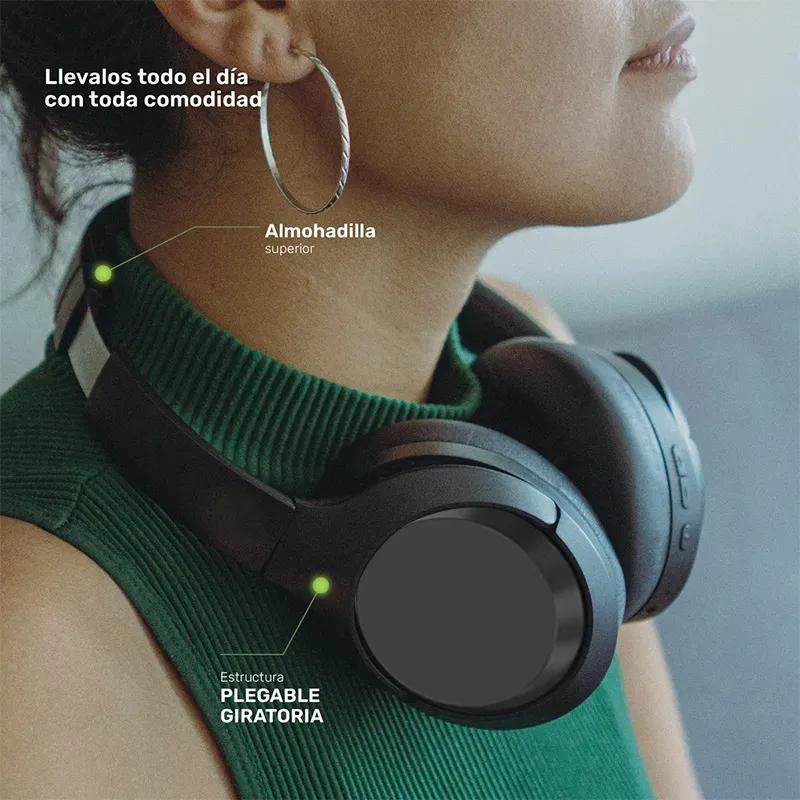 AUDIFONOS BLUETOOTH OVER EAR CON MICROFONO Y MANOS LIBRES - 3