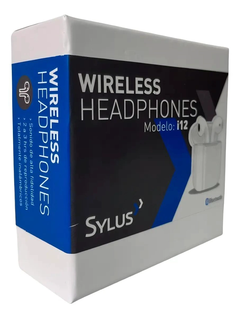 AUDIFONOS IN-EAR BLUETOOTH I12 BLANCOS CON ESTUCHE - 4