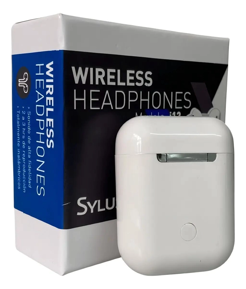AUDIFONOS IN-EAR BLUETOOTH I12 BLANCOS CON ESTUCHE - 5