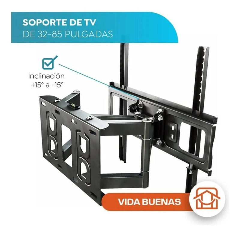 SOPORTE DE TV DOBLE BRAZO PARA PANTALLAS 32-85' NEGRO - 5