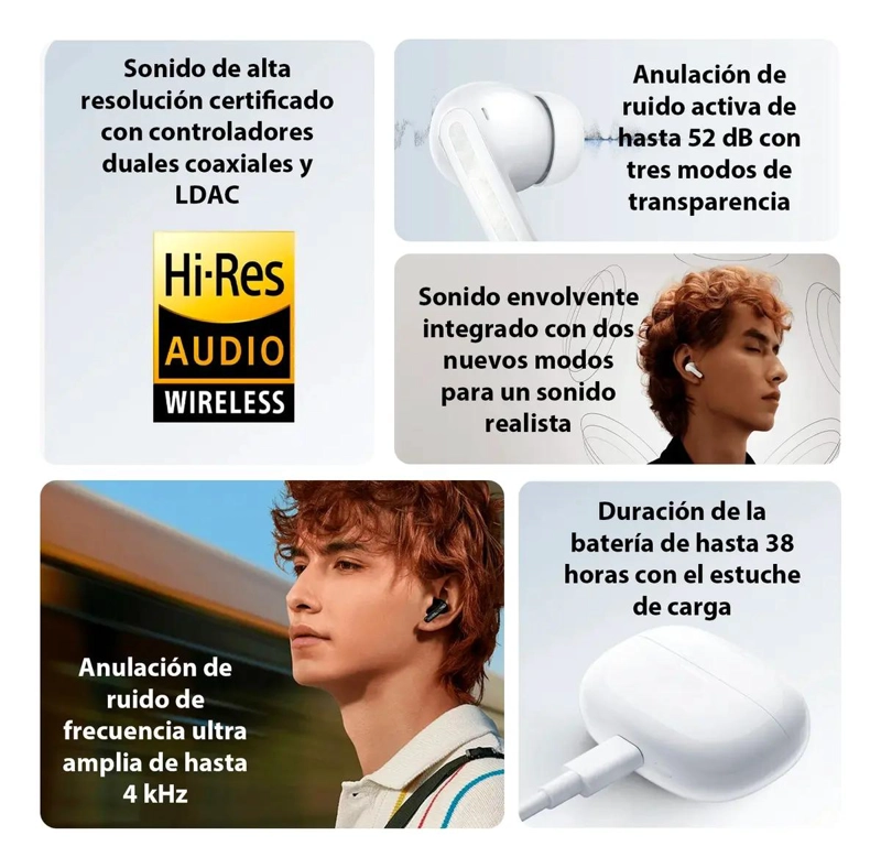AUDIFONOS INALAMBRICOS BLUETOOTH REDMI BUDS 5 PRO NEGROS - 3