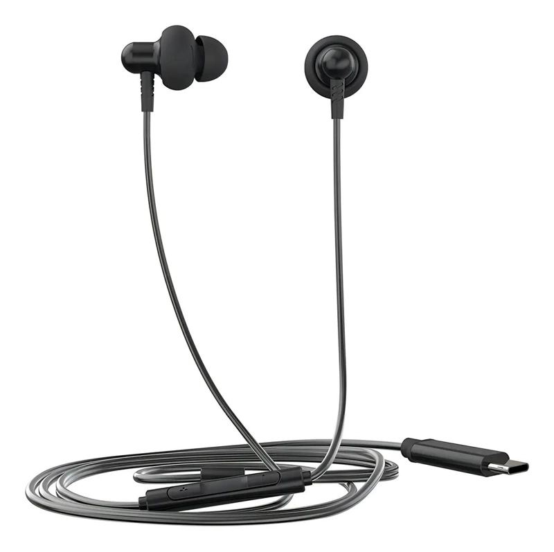 AURICULARES CON MICROFONO USB-C MANOS LIBRES NEGRO - 5