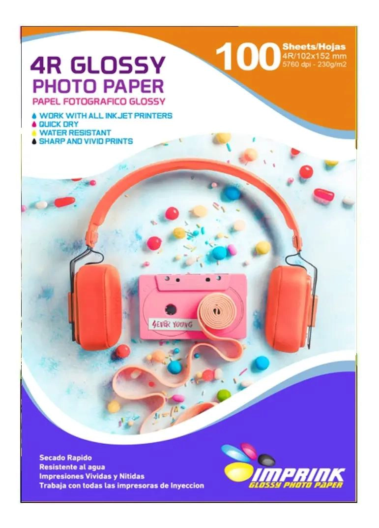 PAPEL FOTOGRAFICO GLOSSY 10X15 CM 230 G/M² 500 HOJAS - 1
