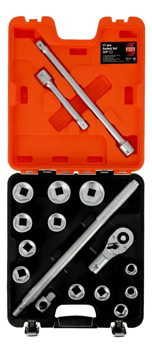 JUEGO DE DADOS 3/4 17 PIEZAS BAHCO SLX17 - 2
