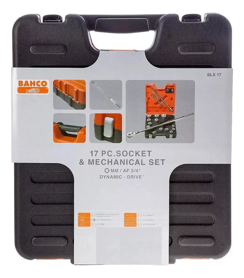 JUEGO DE DADOS 3/4 17 PIEZAS BAHCO SLX17 - 4