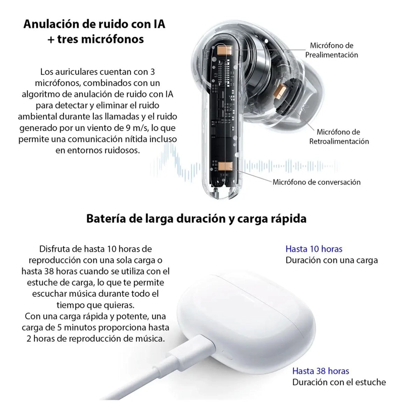 AUDIFONOS INALAMBRICOS CON CANCELACION DE RUIDO REDMI BUD - 4