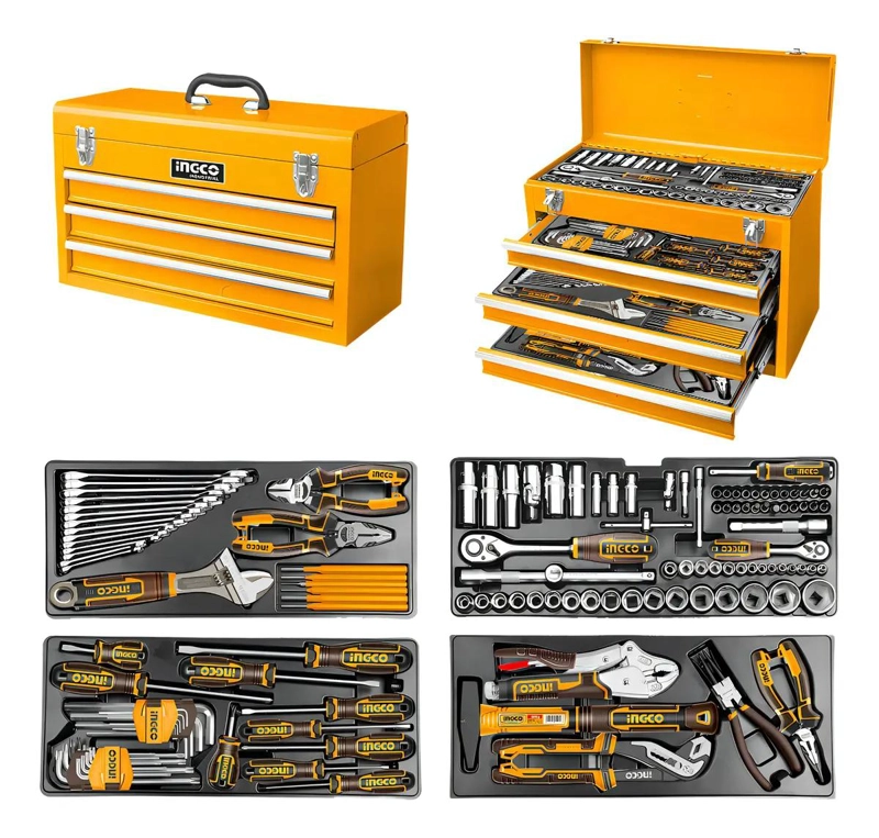 SET DE 132 HERRAMIENTAS EN VALIJA METALICA - 1