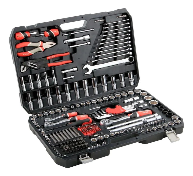 JUEGO DE DADOS Y HERRAMIENTAS 225 PIEZAS 1/4'' 3/8'' 1/2' - 3