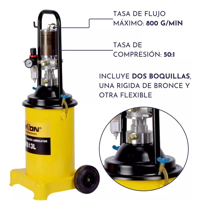 ENGRASADORA NEUMATICA PROFESIONAL 13 LITROS - 4