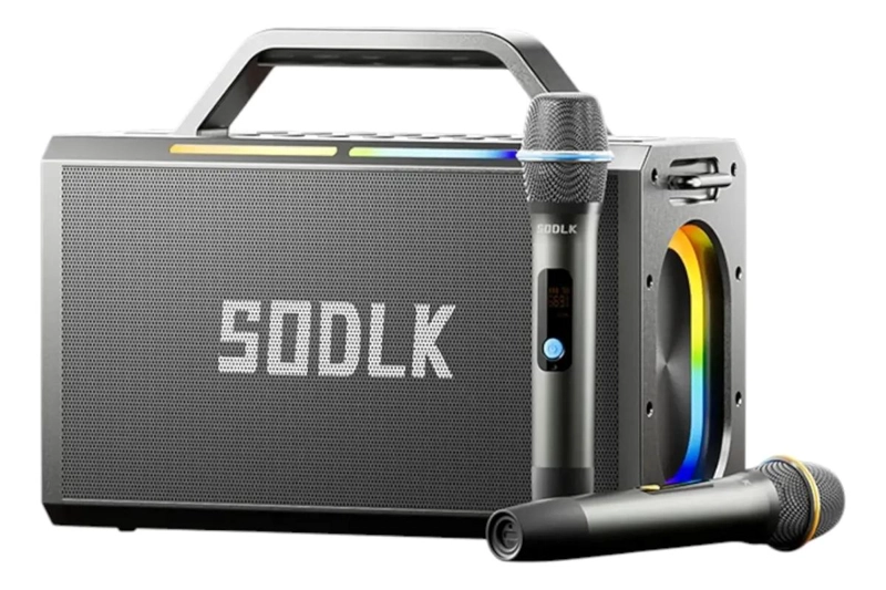 PARLANTE BLUETOOTH 5.0 KARAOKE 200W CON 2 MICROFONOS - 2