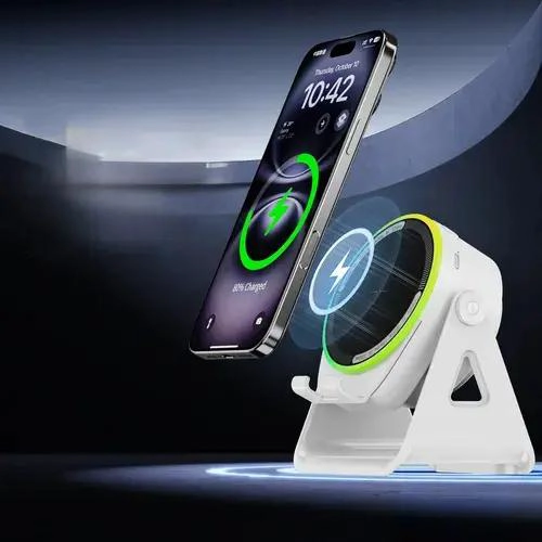 ALTAVOZ INALAMBRICO BLUETOOTH BLANCO CON SOPORTE - 4