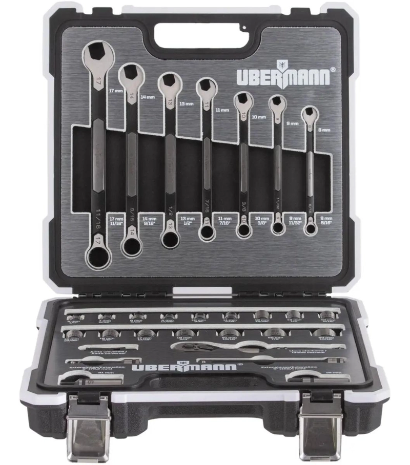 SET DE DADOS Y LLAVES 3/8 CON 29 PIEZAS - 1