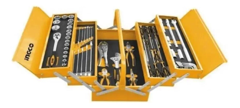 SET INDUSTRIAL DE HERRAMIENTAS CON CAJA METALICA 108 PIEZ - 1