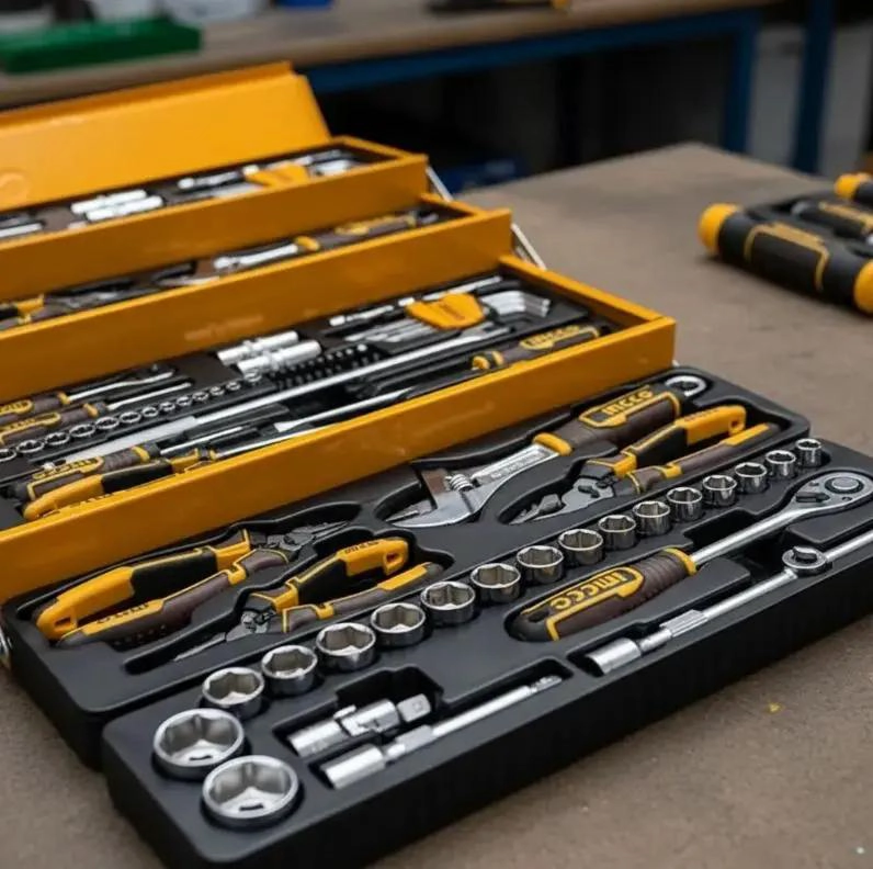 SET INDUSTRIAL DE HERRAMIENTAS CON CAJA METALICA 108 PIEZ - 4