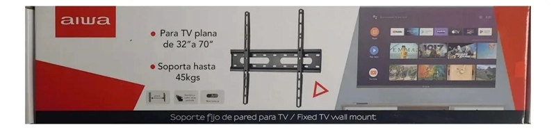 SOPORTE FIJO PARA TV LCD Y LED DE 32 A 70 PULGADAS NEGRO - 2