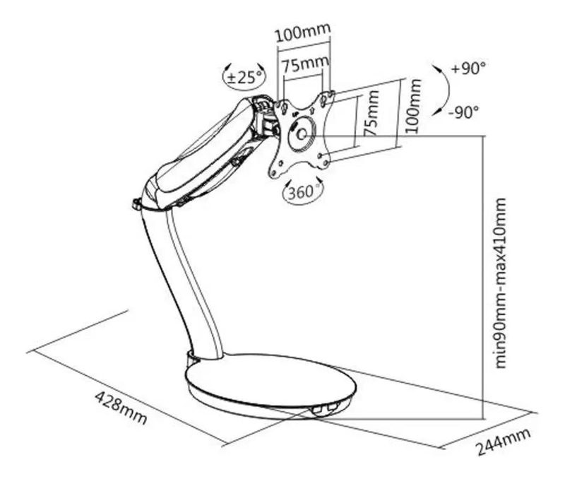 SOPORTE HIDRAULICO PARA MONITOR MACROTEL - 3