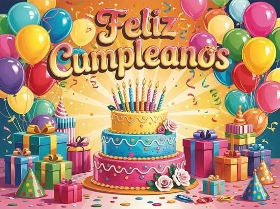 FONDO FOTOGRAFICO FELIZ CUMPLEAÑOS 80X120 CM TELA LIENZO - 1