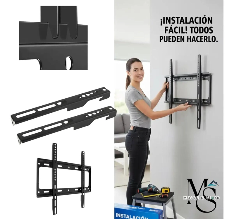SOPORTE FIJO DE PARED PARA TV 40-85' CAPACIDAD 75KG - 2