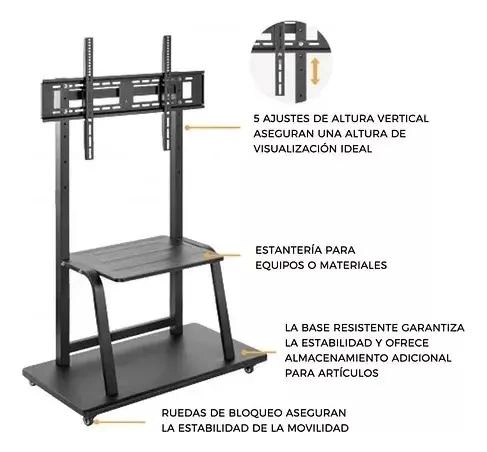 SOPORTE BASE CON RUEDAS PARA TV 32 A 75 PULGADAS - 5