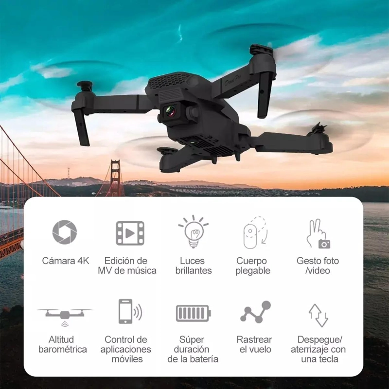 DRON FPV CON CAMARA HD Y WIFI PROFESIONAL CON 2 BATERIAS - 3