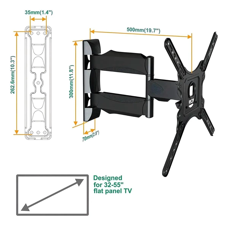 SOPORTE PARA TV DE 32 A 60 PULGADAS NORTH BAYOU P4 - 4