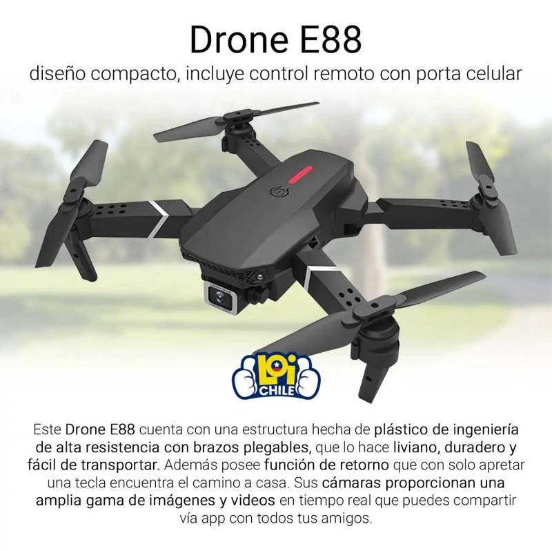 DRONE CON CAMARA DUAL HD Y WIFI CON 3 BATERIAS - 2