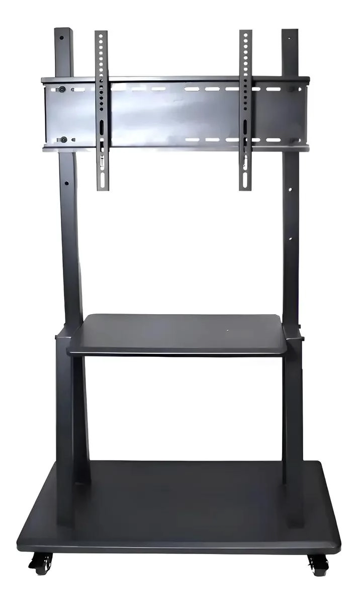 SOPORTE MOVIL PARA TV CON RUEDAS Y ESTANTES AJUSTABLES - 1