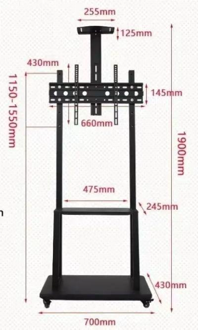 CARRO SOPORTE TIPO H PARA TV 32-75 PULGADAS - 3