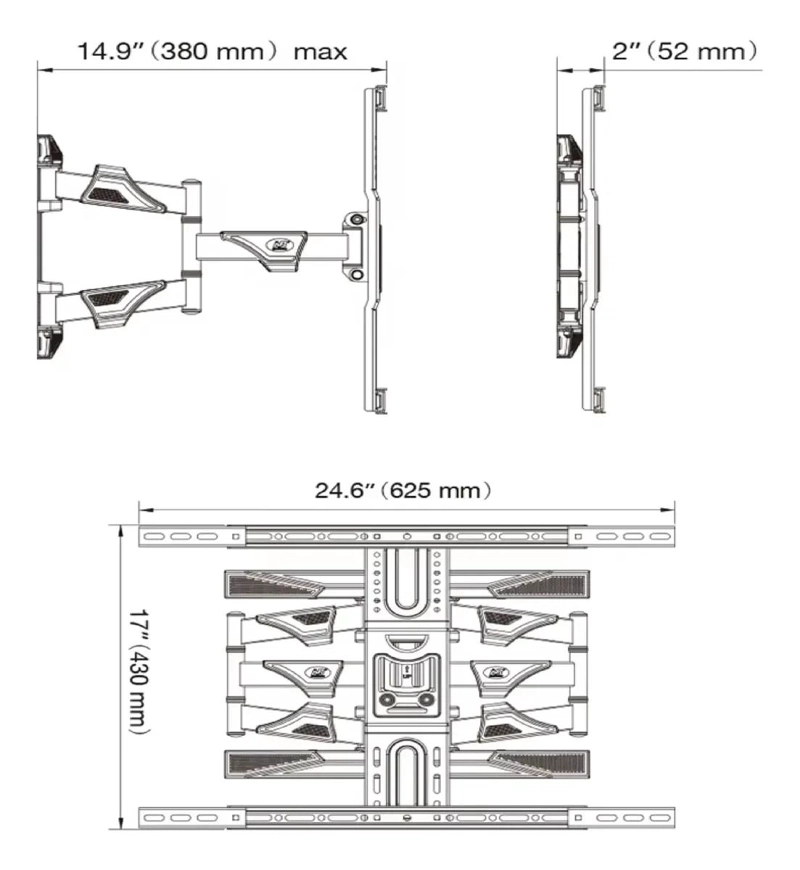 SOPORTE DE TV CON BRAZO GIRATORIO PARA PANTALLAS 45-75' - 4