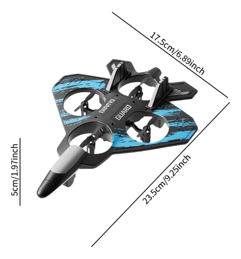 DRON AE REO CON CONTROL REMOTO Y GIRO 360° AZUL - 2
