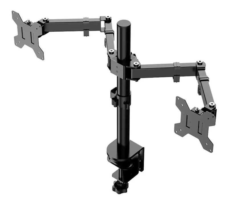 SOPORTE ARTICULADO PARA DOS MONITORES COLOR NEGRO - 1
