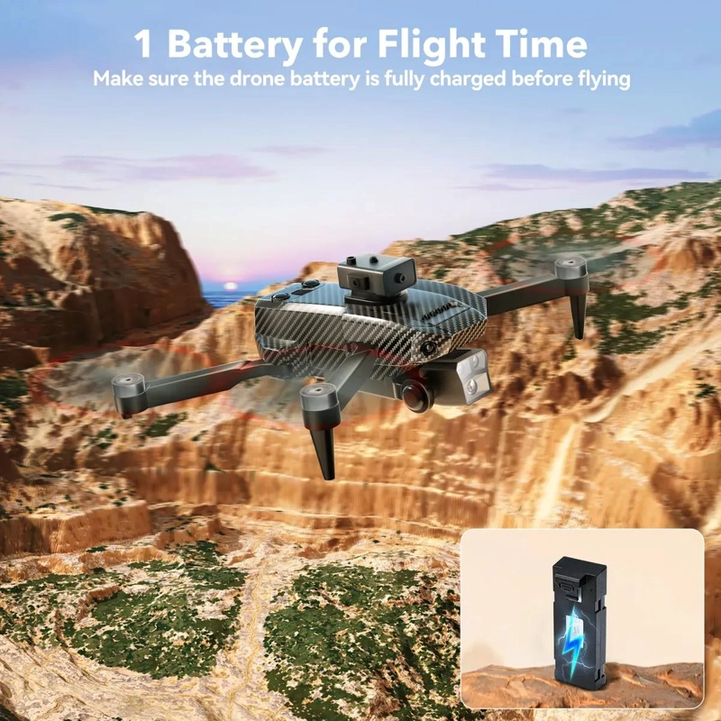 DRON PLEGABLE CON 5 CAMARAS 4K FPV CUADRICOPTERO - 4
