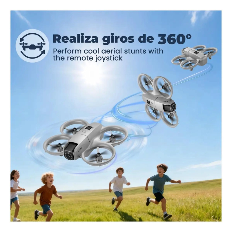 MINI DRONE FPV CON DOBLE CAMARA 4K Y 3 BATERIAS - 2