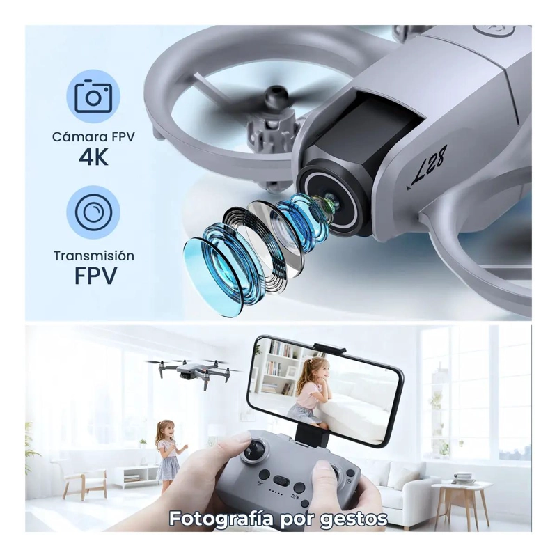 MINI DRONE FPV CON DOBLE CAMARA 4K Y 3 BATERIAS - 4