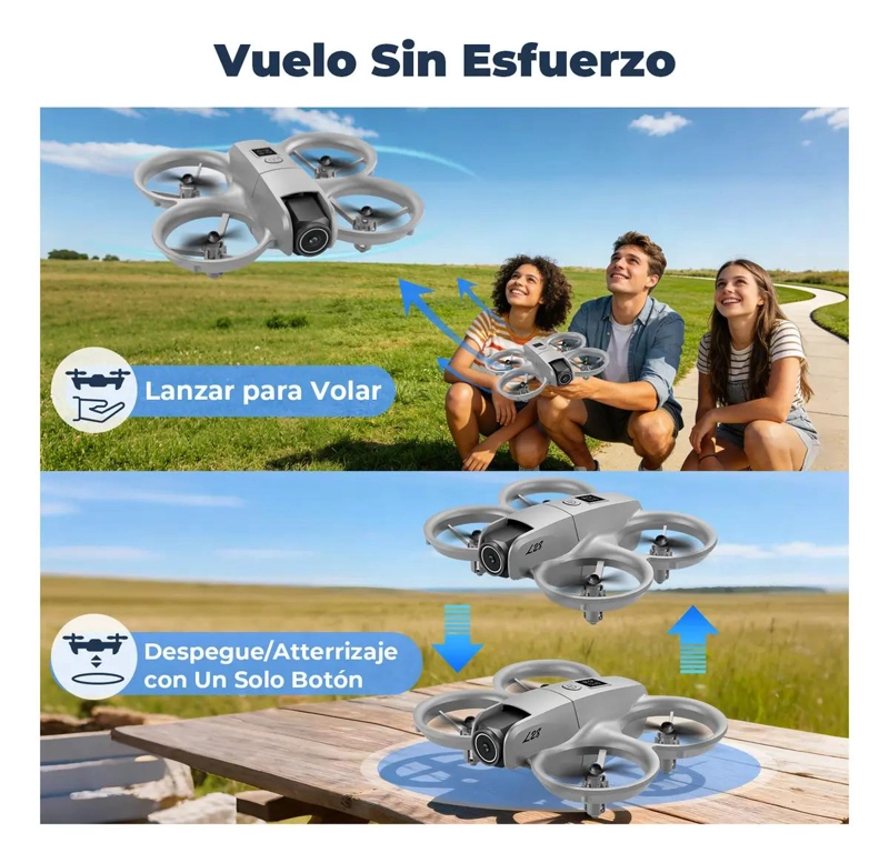 MINI DRONE FPV CON DOBLE CAMARA 4K Y 3 BATERIAS - 5