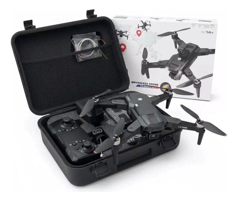 DRONE CON CAMARA 4K, GPS Y FPV EN NEGRO - 2