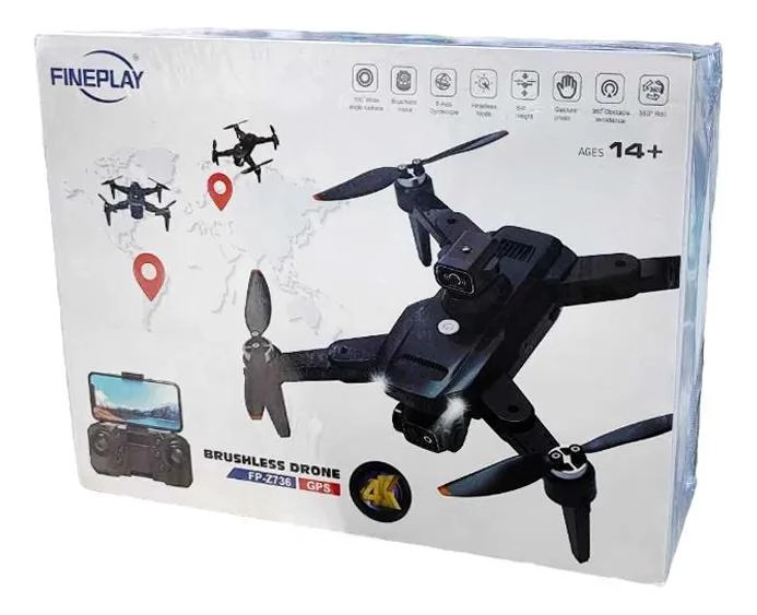 DRONE CON CAMARA 4K, GPS Y FPV EN NEGRO - 4