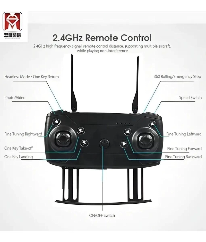 DRONE AE REO PLEGABLE 998 PRO CON CAMARA HD Y WI-FI - 3