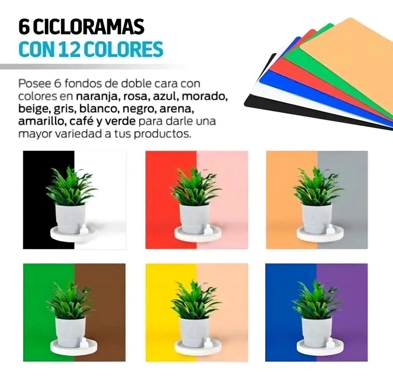 ESTUDIO FOTOGRAFICO PORTATIL 40X40 CM CAJA DE LUZ - 2