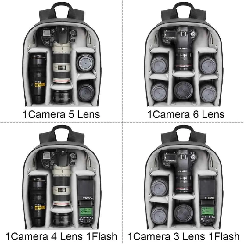 MOCHILA PARA CAMARA REFLEX DSLR CON COMPARTIMENTOS - 3