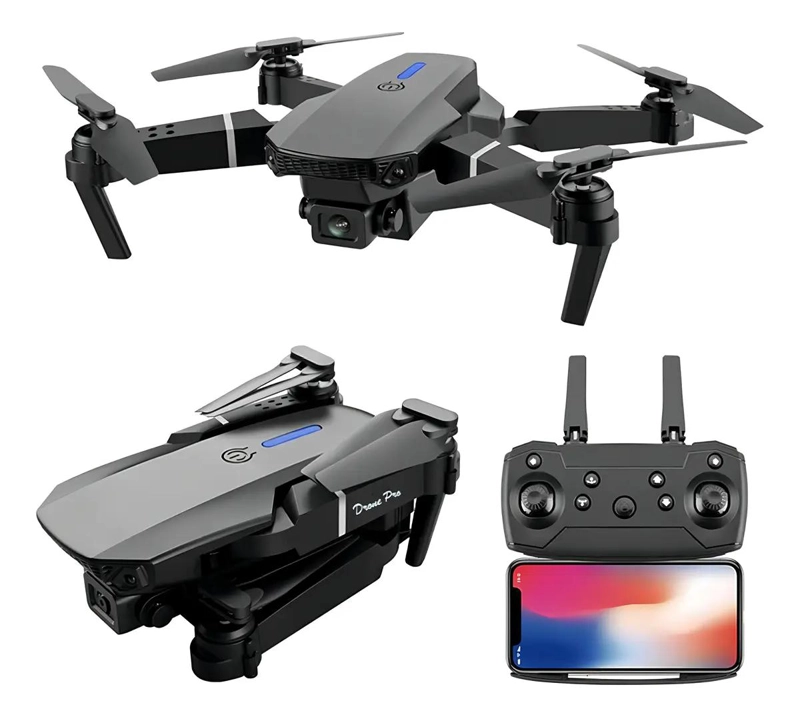 MINI DRON E88 PRO CON CAMARA DUAL 4K Y CONTROL REMOTO - 2