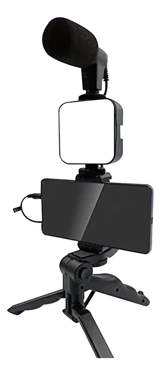 KIT DE GRABACION CON MICROFONO, ILUMINACION Y SOPORTE - 1