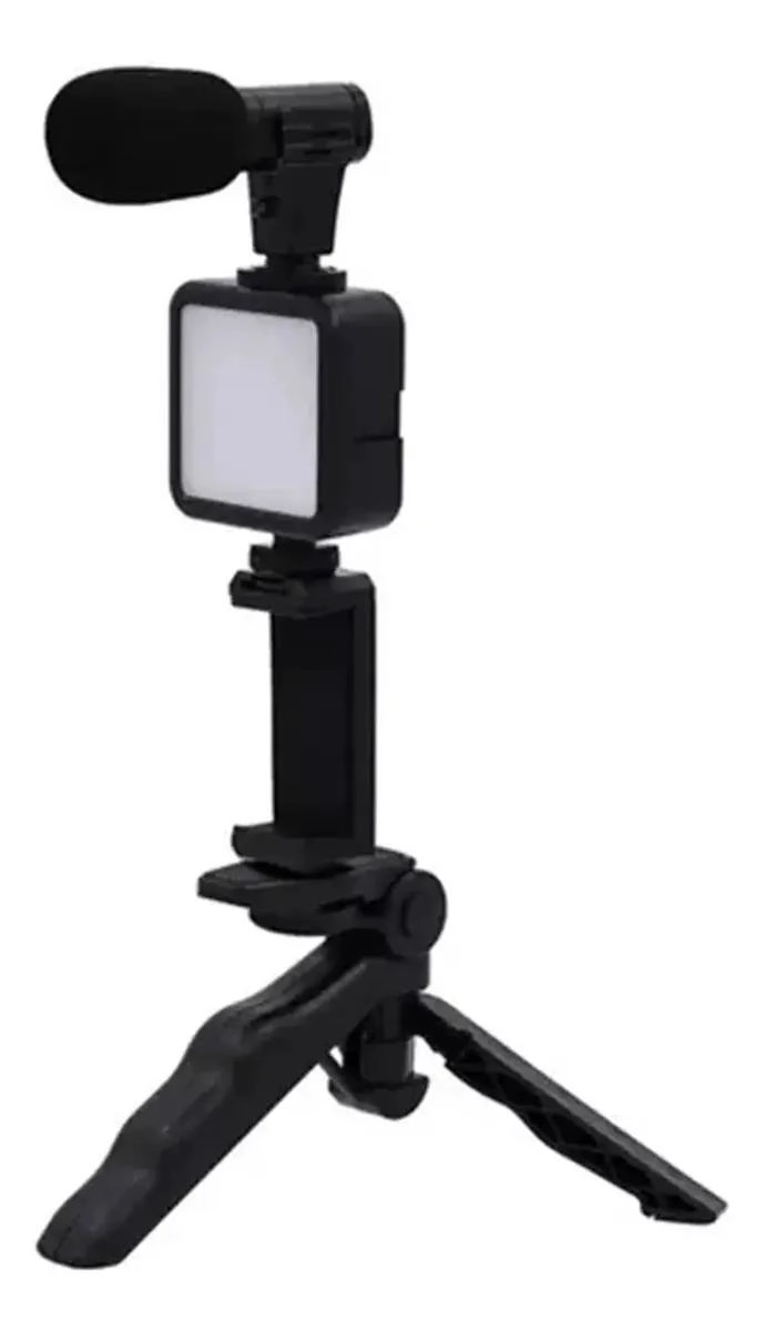 KIT DE GRABACION CON MICROFONO, ILUMINACION Y SOPORTE - 4