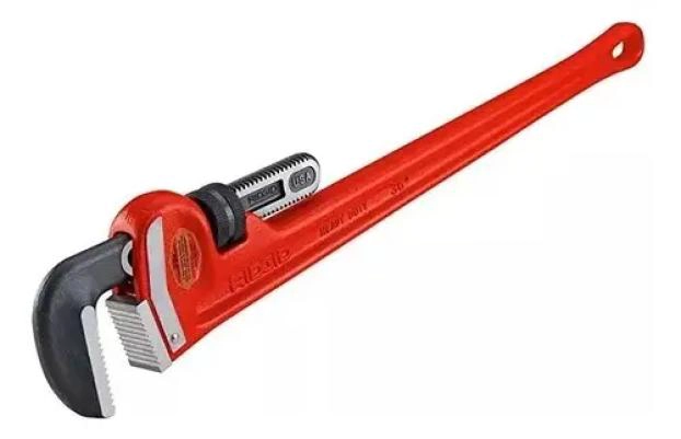 LLAVE STILSON DE HIERRO 36 PULGADAS COLOR ROJO - 1