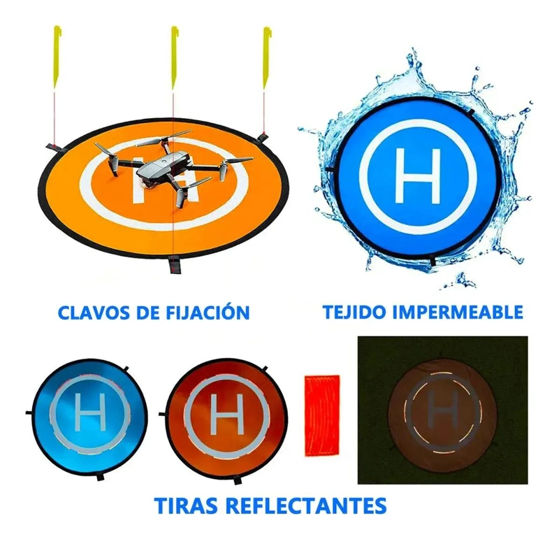 ALMOHADILLA PLEGABLE PARA ATERRIZAJE DE DRONES 55 CM - 3