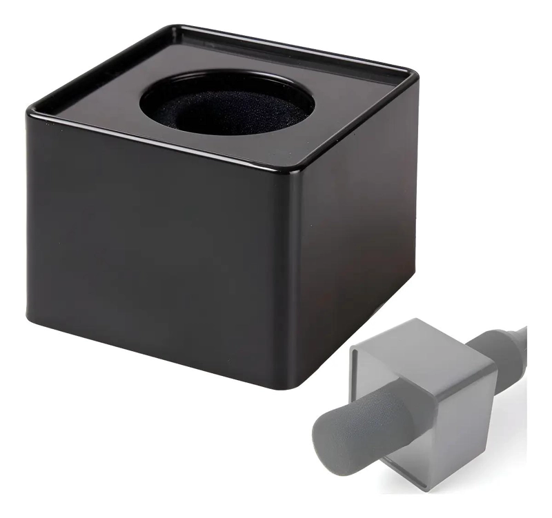 CUBO PORTA LOGO ACRILICO PARA MICROFONO DE MANO - 1