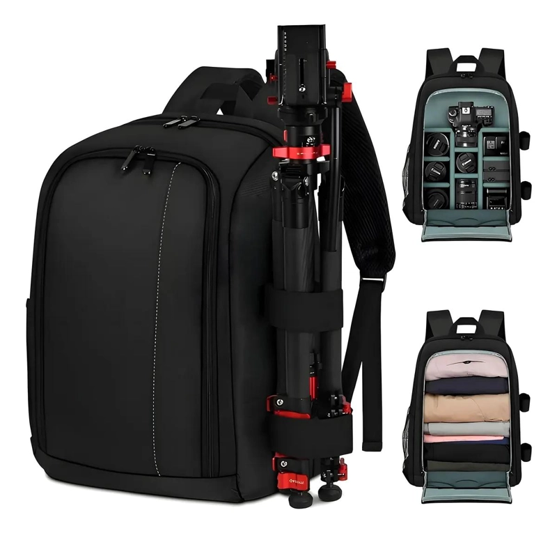 BOLSO MOCHILA PARA FOTOGRAFOS CON COMPARTIMENTOS PARA CAM - 2